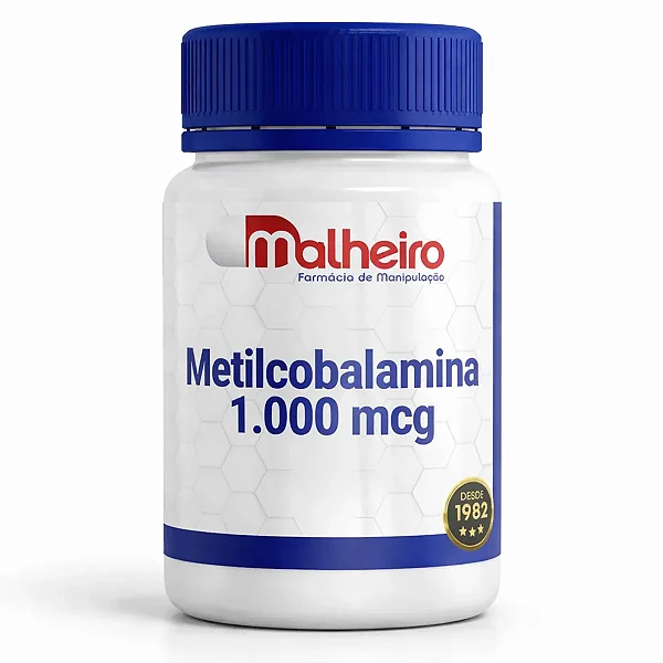 Metilcobalamina 1000 mcg – Vitamina B12 Ativa para Energia, Cérebro e Bem-Estar
