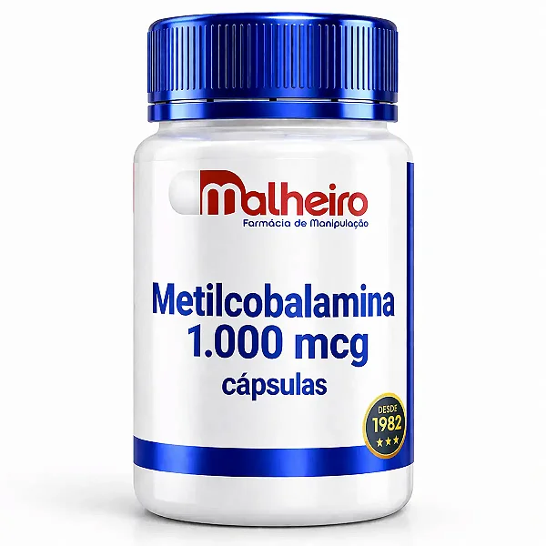 Metilcobalamina 1000 mcg – Vitamina B12 Ativa para Energia, Cérebro e Bem-Estar