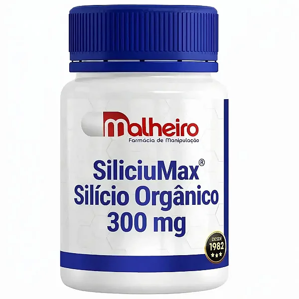 SiliciuMax® Silício Orgânico 300 mg cápsulas com Selo de Autenticidade