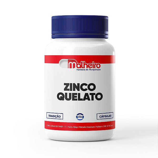 Zinco Quelato 50 mg – Imunidade, Cicatrização e Saúde Celular