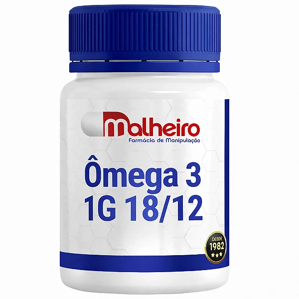 Ômega 3 (Óleo de Peixe) 1G 18/12 – Suporte Cardiovascular e Cognitivo