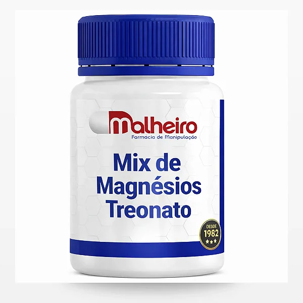 Mix de Magnésios ( Treonato ) - Blend com Treonato, Dimalato e Glicina para Desempenho Físico e Cognitivo