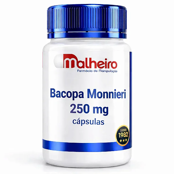 Bacopa Monnieri 250 mg – Clareza Mental, Concentração e Memória