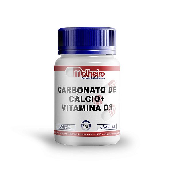 Carbonato de Cálcio 600 mg + Vitamina D3 400 UI cápsulas