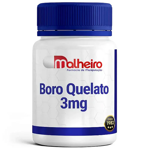 Boro Quelato 3 mg – Saúde Óssea e Metabolismo Mineral