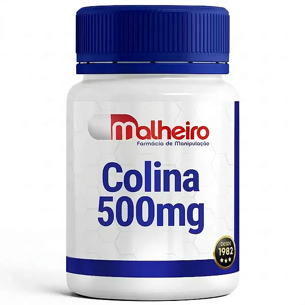 Colina 500 mg: Suporte Cognitivo e Saúde Hepática