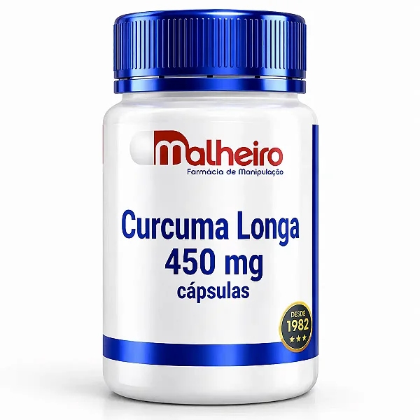 Cúrcuma Longa 450 mg – Suporte natural antioxidante e anti-inflamatório