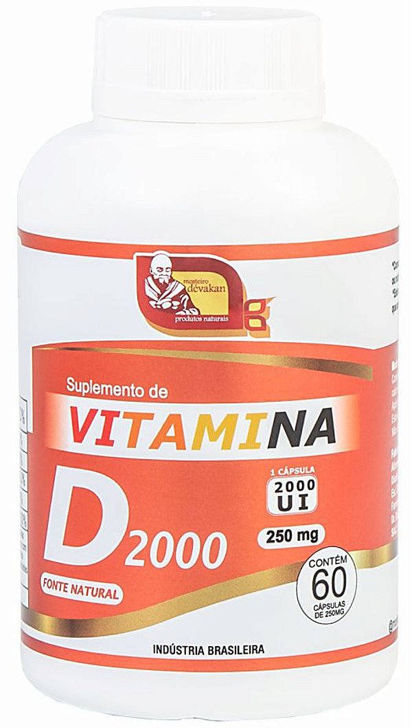 Vitamina D3 2000 UI 60 cápsulas - Mosteiro Dévakan