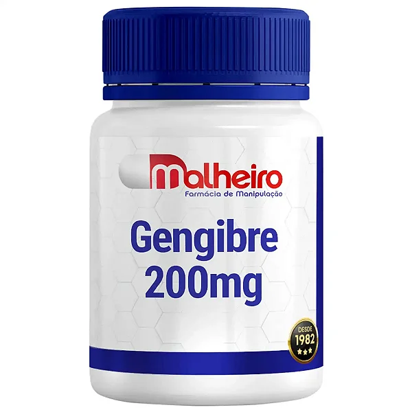 Gengibre 200 mg – Suporte Natural para Digestão e Bem-estar