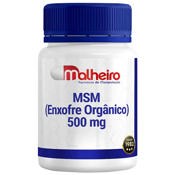 MSM (Enxofre Orgânico) 500 mg – Saúde das Articulações e Ação Antioxidante
