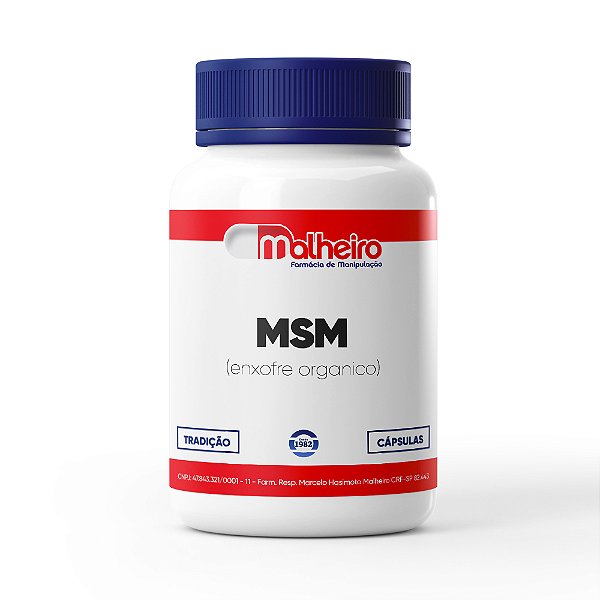 MSM (Enxofre Orgânico) 500 mg – Saúde das Articulações e Ação Antioxidante