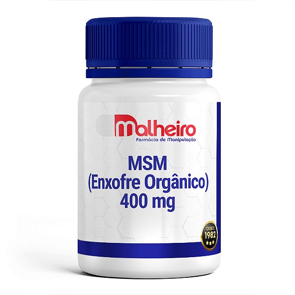 MSM (Enxofre Orgânico) 400 mg – Suporte Natural para Articulações, Pele e Tecido Conjuntivo