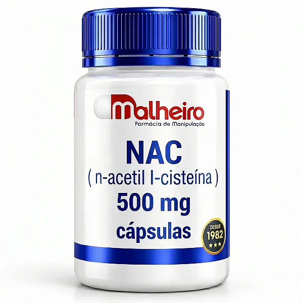 NAC 500 mg ( N Acetil Cisteína ) – Suporte Respiratório e Defesa Antioxidante