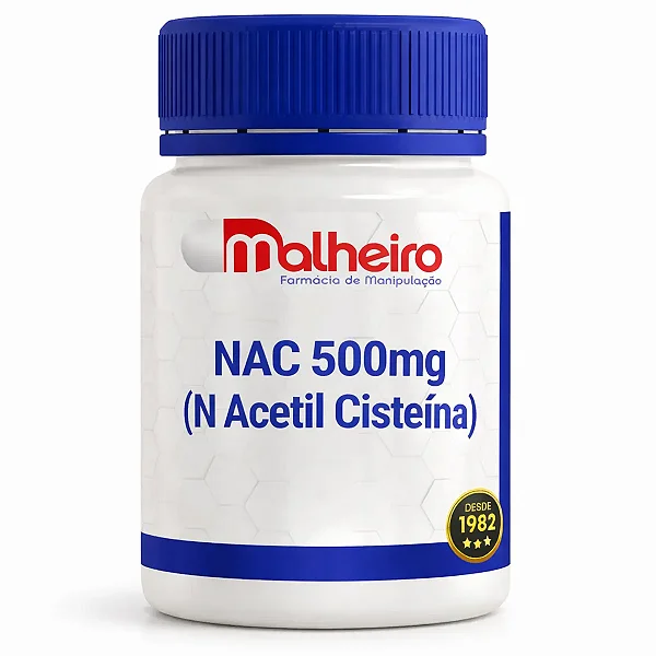 NAC 500 mg ( N Acetil Cisteína ) – Suporte Respiratório e Defesa Antioxidante