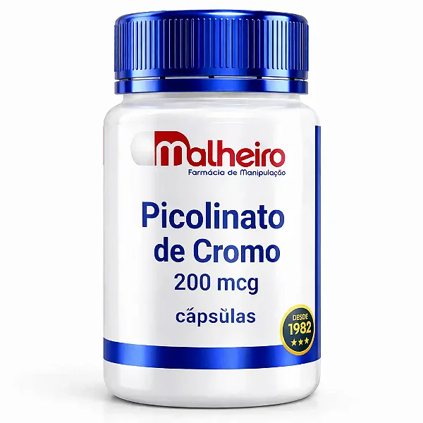 Picolinato de Cromo 200 mcg – Auxílio Metabólico e Controle Glicêmico