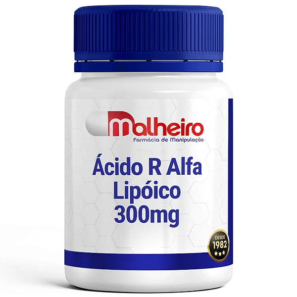 Ácido R Alfa Lipóico 300 mg Cápsulas Gastro Resistentes – Potente Antioxidante Celular