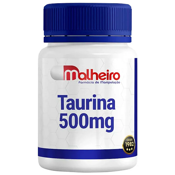 Taurina 500 mg – Energia, Foco e Recuperação Muscular | Suplemento de Taurina