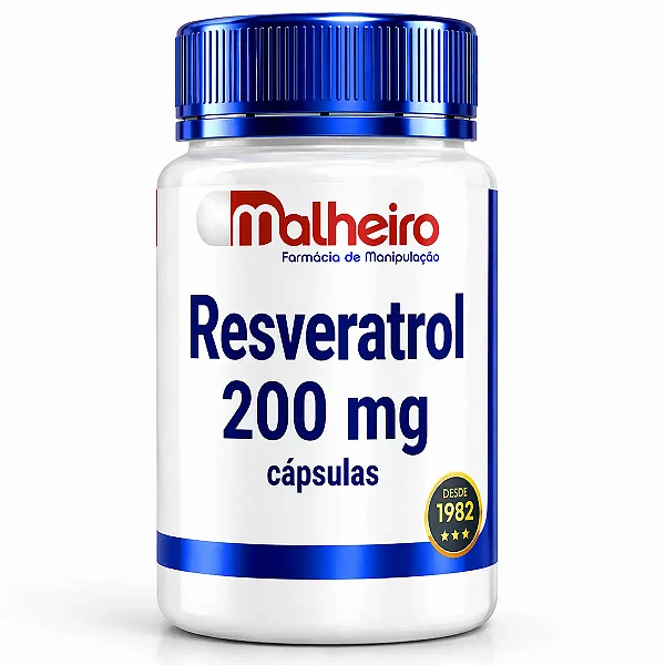 Resveratrol 200 mg – Potente Antioxidante para Envelhecimento Saudável