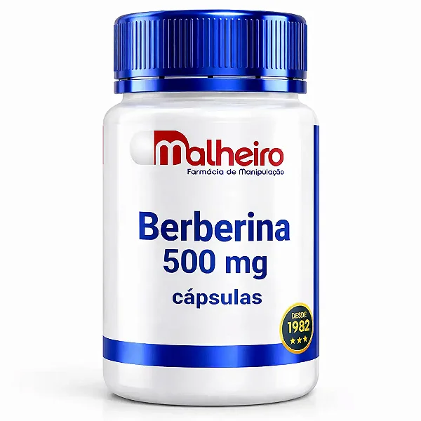 Berberina 500 mg – Auxílio Natural para Metabolismo, Colesterol e Saúde Geral