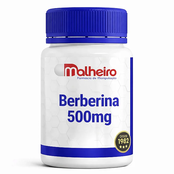 Berberina 500 mg – Auxílio Natural para Metabolismo, Colesterol e Saúde Geral