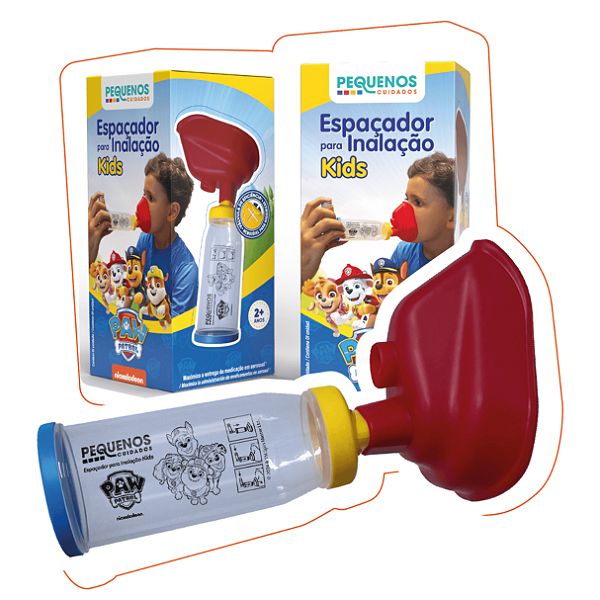 Pequenos Cuidados Espaçador para Inalação Kids Patrulha Canina