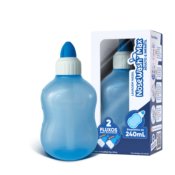 NoseWash Max 240mL Adulto e Infantil