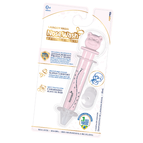 NoseWash 10mL Protect Sense Urso Rosa