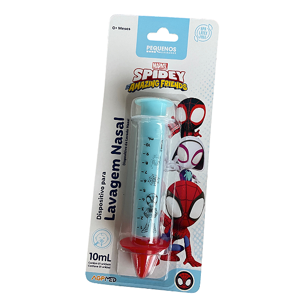 Pequenos Cuidados Dispositivo para Lavagem Nasal 10mL Spidey and His Amazing Friends