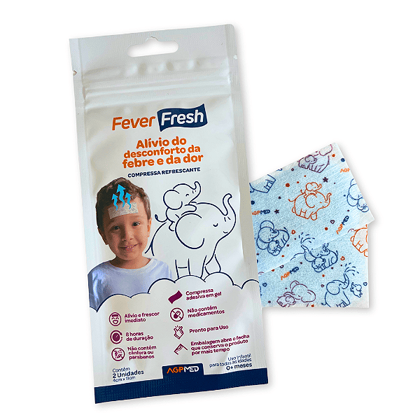 Fever Fresh Compressa Refrescante 2 Unidades