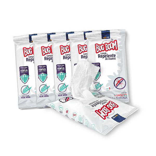 Bug Boom Lenço Repelente 6 Unidades Kit