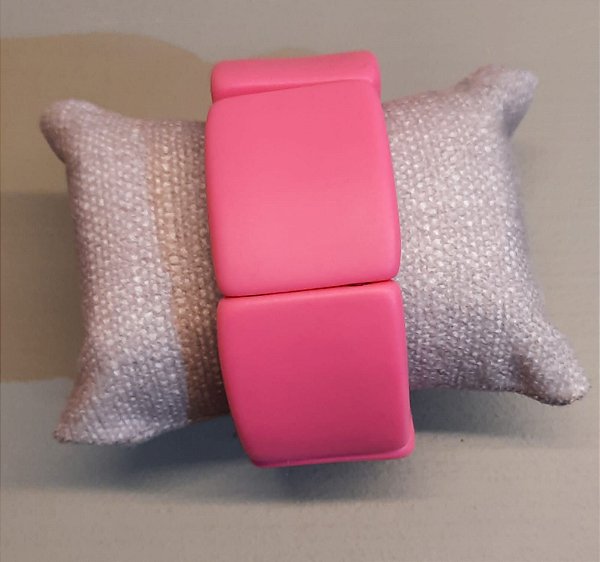 Bracelete De Resina Quadrado - Pink