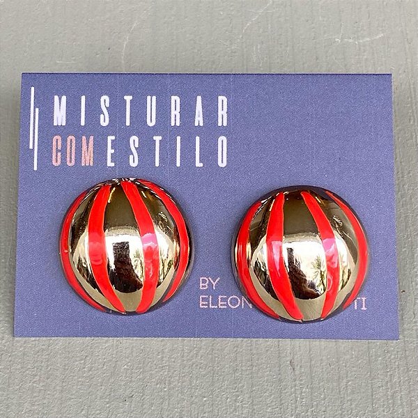 Brinco Bolão Gabriela - Vermelho