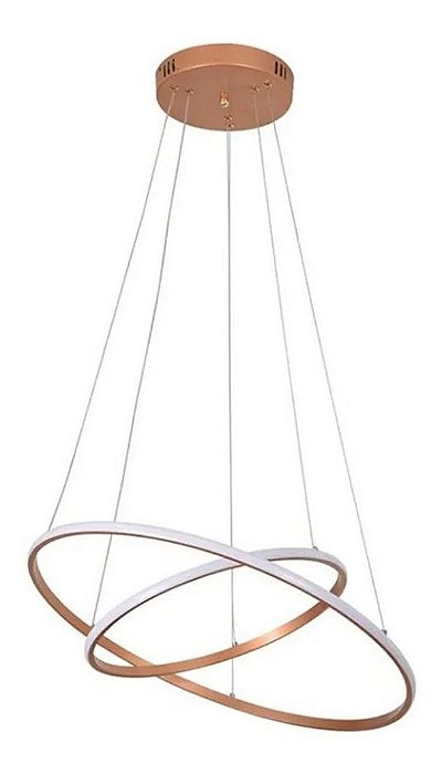 Pendente Led Inverse 2 Módulos Cobre