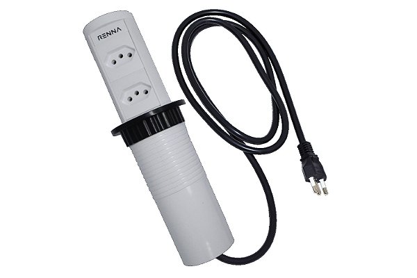 Torre Tomada Automática Moveis Embutir Retrátil 2 Tomadas BR