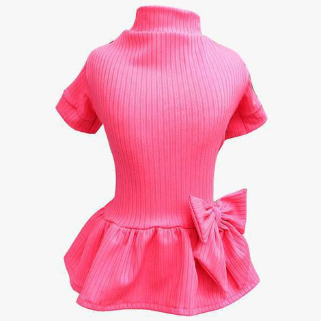 Vestido canelado Neon Rosa
