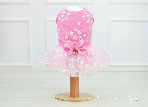 Vestido tule floral