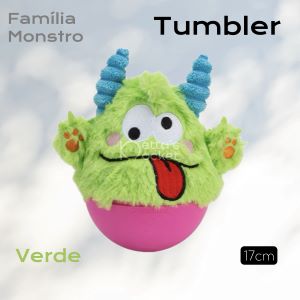 Brinquedo para cachorro - Tumbler Monstro Pelúcia com Borracha e com Som