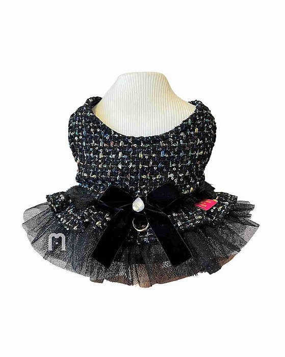 Peitoral Tweed Preto