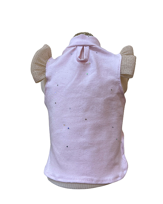 Blusa Fluflu Brilho Rosa para Cães