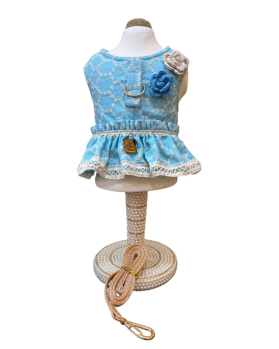 Peitoral Al Mare Azul para Cães Estilo e Conforto