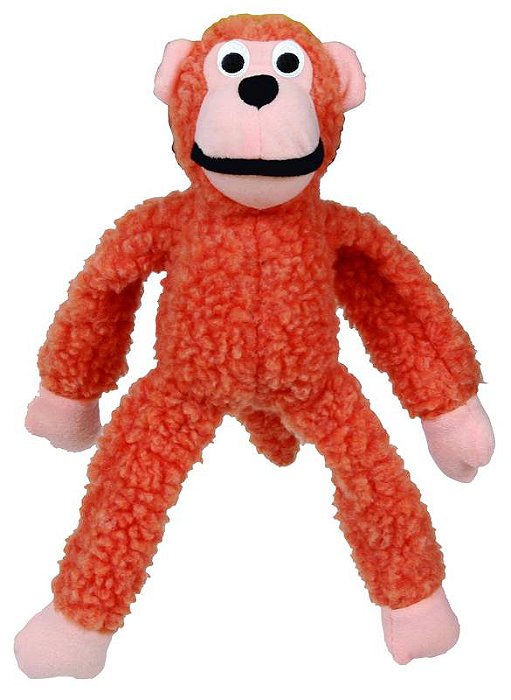 Pelúcia Macaco para Pet Médio Laranja