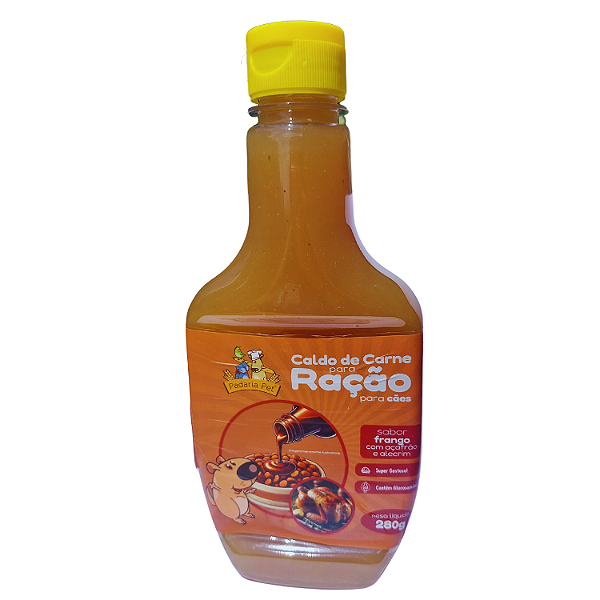 CALDO PARA RAÇÃO CÃES SABOR FRANGO C/ AÇAFRÃO E ALECRIM PESO LIQ.: 240 g