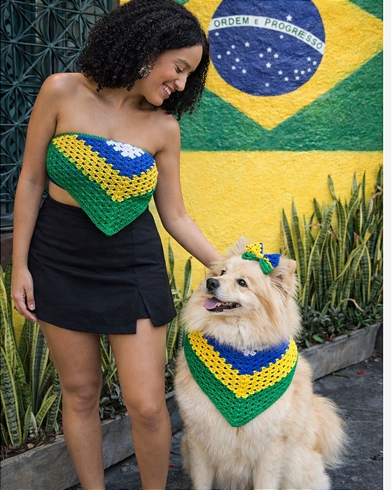 Conjunto Crochê Mãe e Pet - Coleção Conexão Brasil
