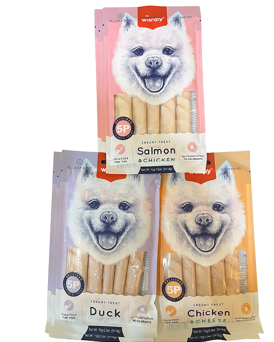 Petisco Creamy Wanpy Cães - Vários Sabores