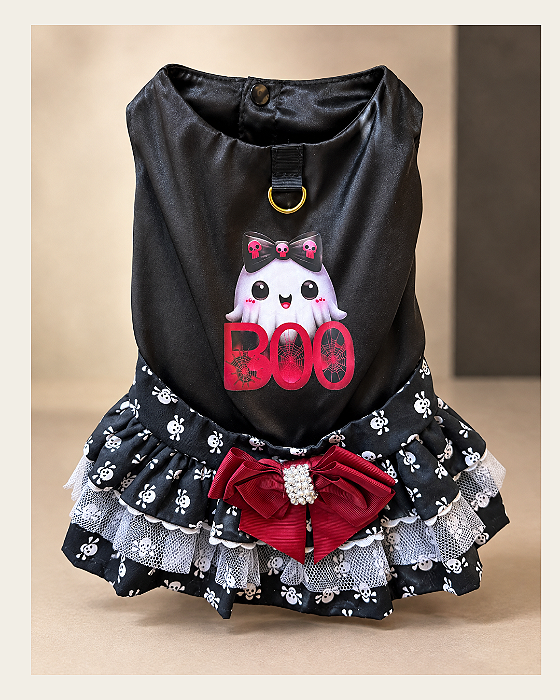Vestido Halloween Boo para Cães