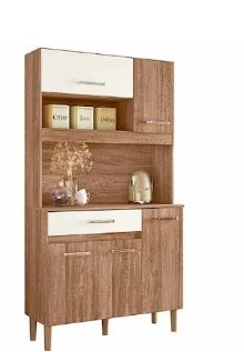 KIT COZINHA NICIOLI MAGAZIN 90 C/TAMPO 891.197.1 CARVALHO RUST/OFF WH CRIST