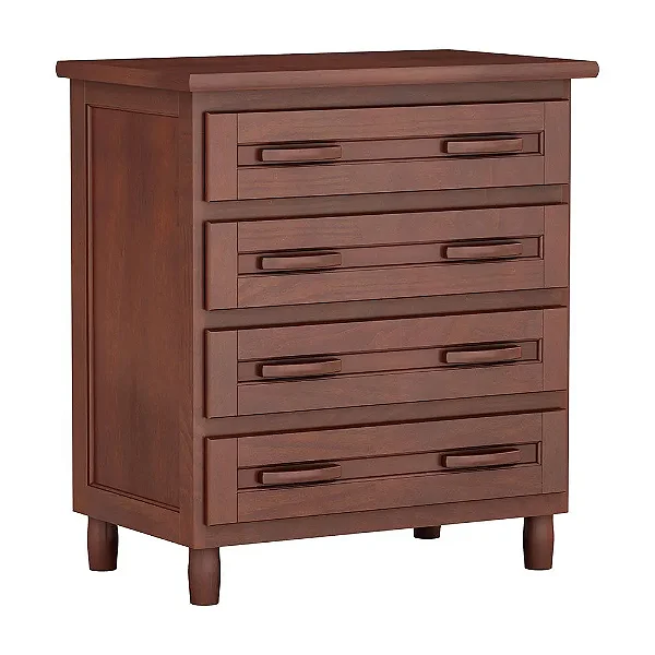 COMODA 4 GAVETAS MOGNO FOSCO