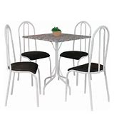 CONJ. MESA FABONE MALAGA QUADRADA 70X70 C ALICANTE 29135 BRANCO/PRETO