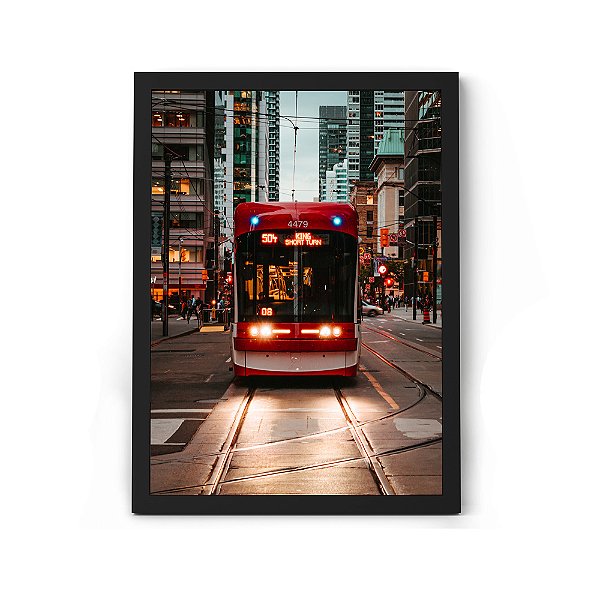 Quadro Decorativo Street Car de Toronto Decoração