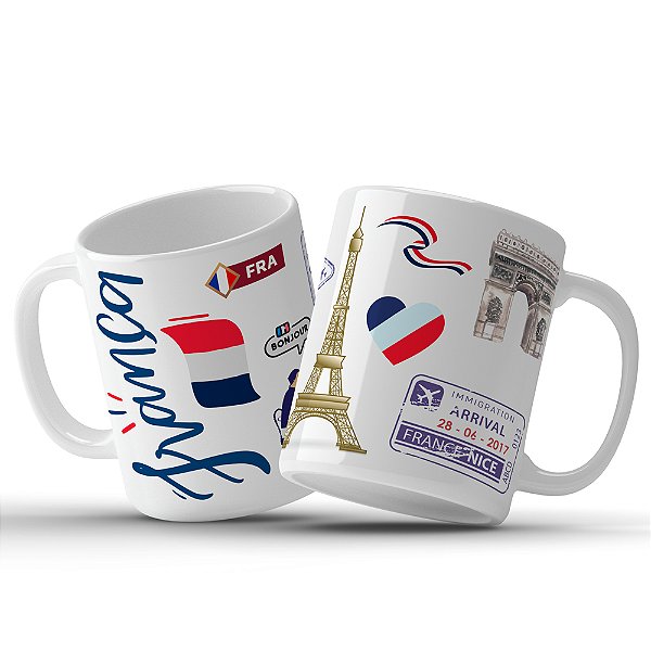 Caneca Paris Torre Eiffel França Decoração  - Eu amo Paris
